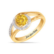 November Birthstone Diamond Swirl Ring 11760 0114 a main