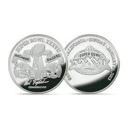 Super Bowl Flip Coin Silver Plated Collection 11732 0176 a Buccanners37