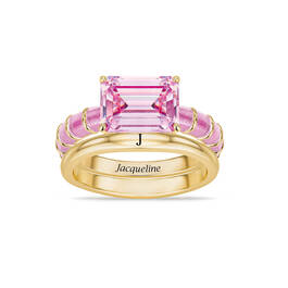 Born to Shine Birthstone Ring with Free Personalized Accent Band 12671 0011 k october