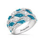 Personalized Blue Ocean Waves Ring FREE Matching Earrings 12161 0018 b ring