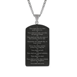 The 10 Commandments Black Diamond Pendant 12294 0018 c back