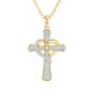 Heart of Faith Personalized Diamond Cross Pendant with FREE Matching Earrings 12242 0011 b front
