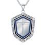 For My Husband Diamond Shield Pendant 6204 001 9 1