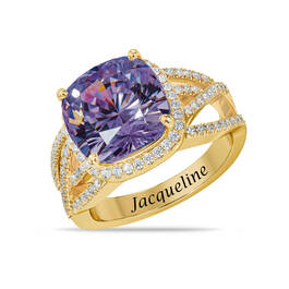 Bold Beautiful Birthstone Swirl Ring 12614 0011 b february