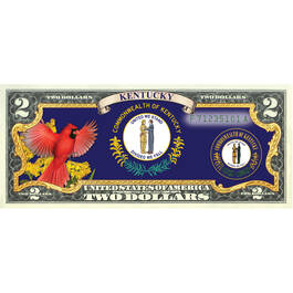 State Bird and Flower Enhanced $2 Bill Collection 11346 0026 a Kentucky