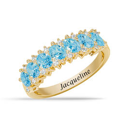 Genuine Aquamarine Birthstone Ring 12394 0033 a main