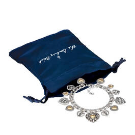 The Enchanted Heart Charm Bracelet 11847 0046 m gift pouch