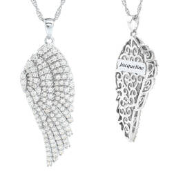 The Personalized Angel Wing Pendant 10835 0018 a main