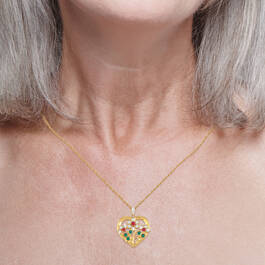 I Love You Ruby Diamond Bouquet Pendant 10894 0016 m model