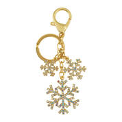 Golden Snowflake Cluster Bag Charm 10695 0025 a main