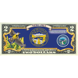 State Bird and Flower Enhanced $2 Bill Collection 11346 0026 a Nebraska