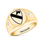 Personalized Army Unit Insignia Diamond Ring 12272 0022 a main