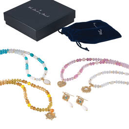 Seasonal Blooms Necklace Set with Matching Earrings 12508 0010 g giftpouchbox