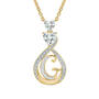 I Love You Diamond Initial Pendant 12795 0012 e pendant