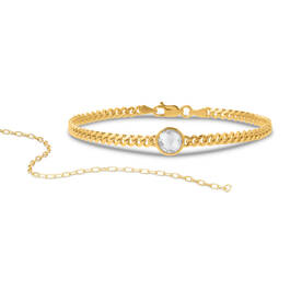 Everyday Elegance Birthstone Bracelet with Free Matching Bracelet 12580 0011 d april