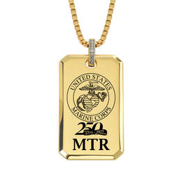 The Personalized US Marines Commemorative Diamond Set 12624 0035 c pendant