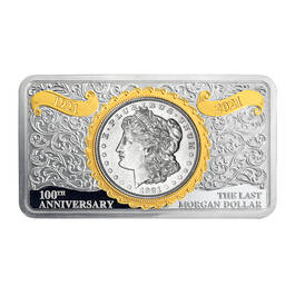 The 1921 Morgan Silver Dollar 100th Anniversary Tribute 6700 0083 b ingotfront