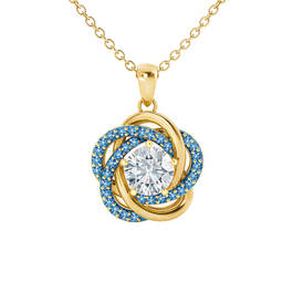 Birthstone Love Knot Pendant with FREE Matching Earrings 12709 0025 x december