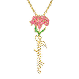 Personalized Birth Month Flower Pendant 11904 0012 a main