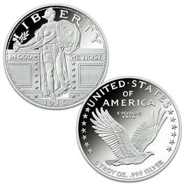 The Walking Liberty Five Ounce Silver Proof 3235 1397 b coin