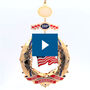 USA 250th Anniversary Personalized Gold Ornament, , video-thumb