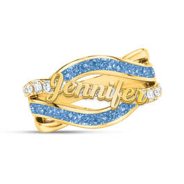 Golden Swirl Birthstone Ring 12672 0010 l december