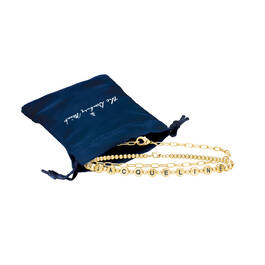 Personalized Golden Beaded Bracelet 12002 0011 g gift pouch