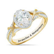 Personalized Golden Kiss Diamond Ring 12160 0027 b ring