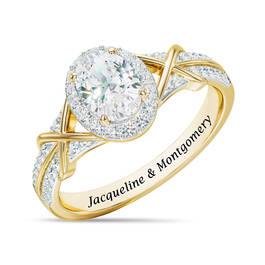 Personalized Golden Kiss Diamond Ring 12160 0027 b ring