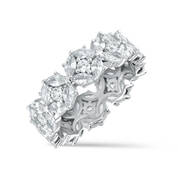 Garland Petals Silver Eternity Ring 11536 0018 a main