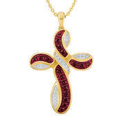 Heaven’s Blessing Diamond & Birthstone Cross Pendant, Heavens Blessing Diamond Birthstone Cross Pendant 6985 0014 a main