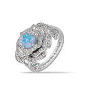 Personalized Love Blossom Ring with FREE Matching Earrings 12226 0045 c ring