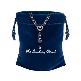 Black Pearl Initial Necklace 11565 0012 g gift pouch