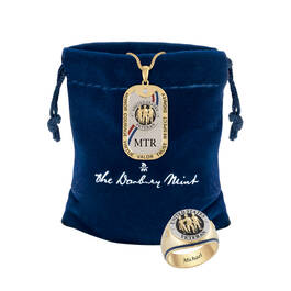 Defenders of Liberty Diamond Ring and Dog Tag Set 12810 0013 g giftpouch