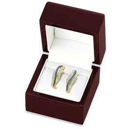 Blue Swirl Diamond Earrings 6451 001 9 3