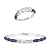 Brilliant Birthstone Bangle with Free Matching Ring 12683 0017 b february