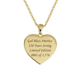 The Heart of America 250th Anniversary Limited Edition Pendant 12600 0017 c pendantback