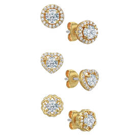 Genuine Birthstone Earring Set 12496 0014 g april