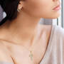 Heart of Faith Personalized Diamond Cross Pendant with FREE Matching Earrings 12242 0011 n model