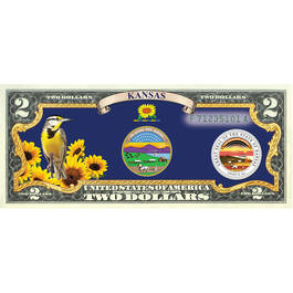 State Bird and Flower Enhanced $2 Bill Collection 11346 0026 a Kansas