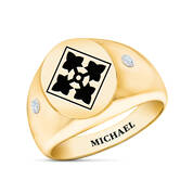 Personalized Army Unit Insignia Diamond Ring 12272 0048 a main