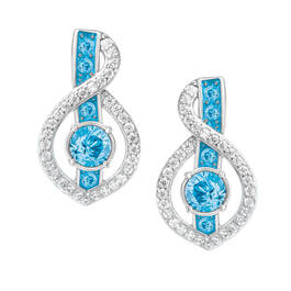 Birthstone Wave Earrings 2202 0069 c march