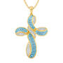 Heavens Blessing Diamond Birthstone Cross Pendant 6985 0014 c march