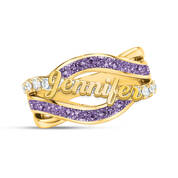 Golden Swirl Birthstone Ring 12672 0010 b february