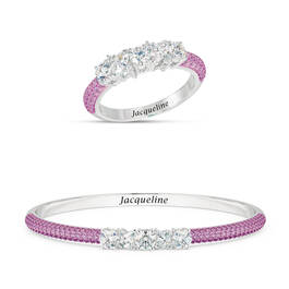 Brilliant Birthstone Bangle with Free Matching Ring 12683 0017 f june