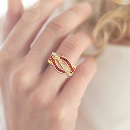 Golden Swirl Birthstone Ring 12672 0010 m model