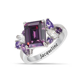 Personalized True Colors Seven Carat Birthstone Ring 11843 0016 b february