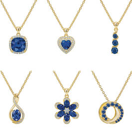 Sapphire Blue Sensational Golden Pendant Collection 12431 0012 a main