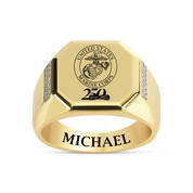 The Personalized US Marines Commemorative Diamond Set 12624 0035 b ring