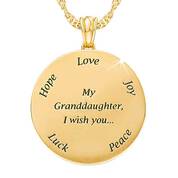 Granddaughter I Wish You Charm Pendant 1106 001 9 2